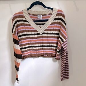 BDG Urban Outfitters Cropped Stripped Sweater